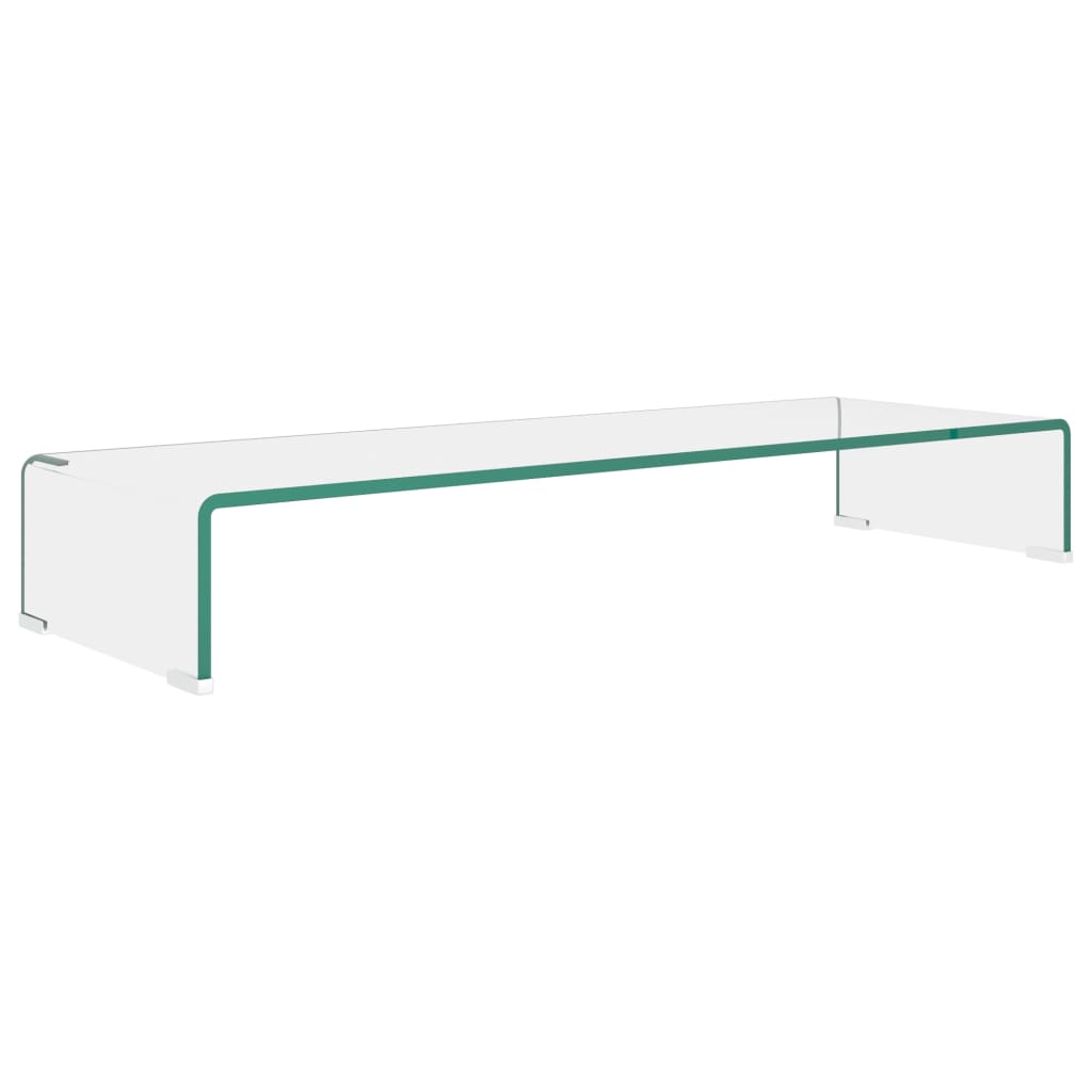 Tv-meubel/monitorverhoger transparant 90x30x13 cm glas is nu te koop bij PeponiXL, paradijselijk wonen!