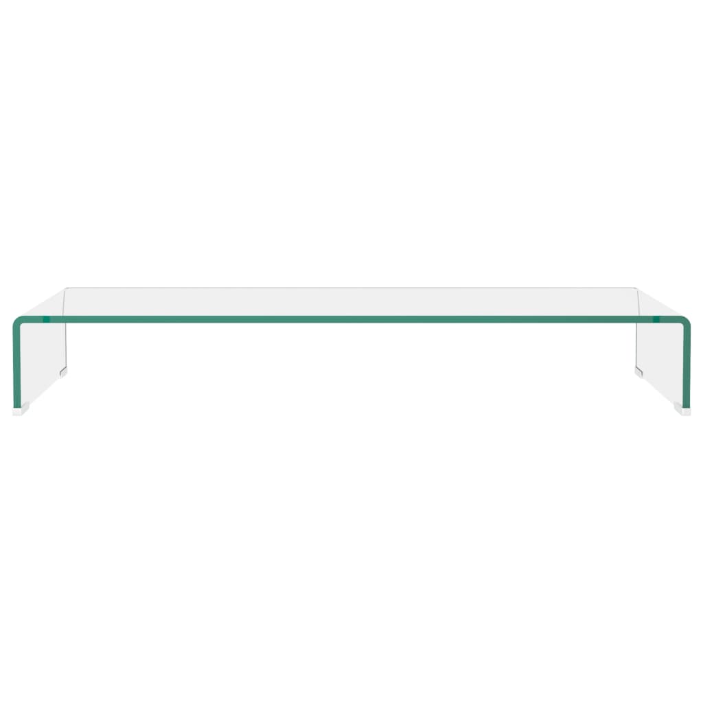 Tv-meubel/monitorverhoger transparant 90x30x13 cm glas is nu te koop bij PeponiXL, paradijselijk wonen!