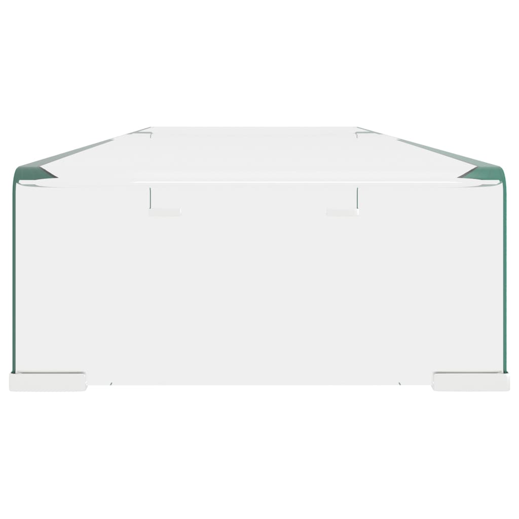 Tv-meubel/monitorverhoger transparant 90x30x13 cm glas is nu te koop bij PeponiXL, paradijselijk wonen!