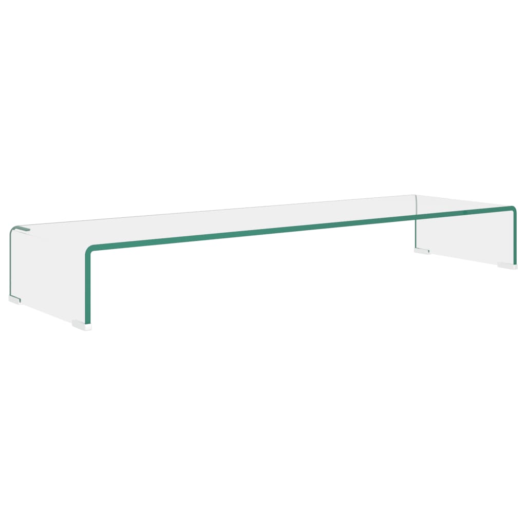 TV-meubel/monitorverhoger transparant 100x30x13 cm glas is nu te koop bij PeponiXL, paradijselijk wonen!