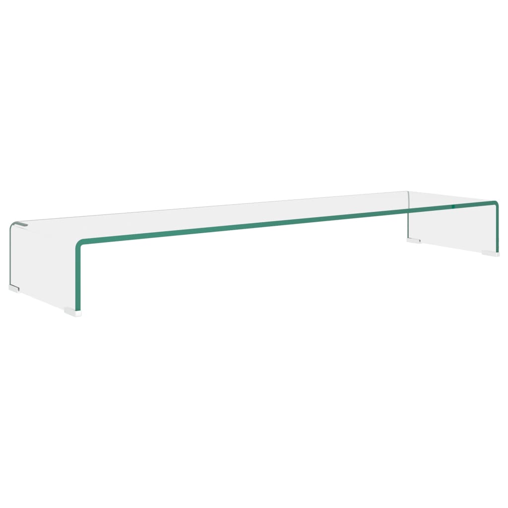 TV-meubel/monitorverhoger transparant 110x30x13 cm glas is nu te koop bij PeponiXL, paradijselijk wonen!