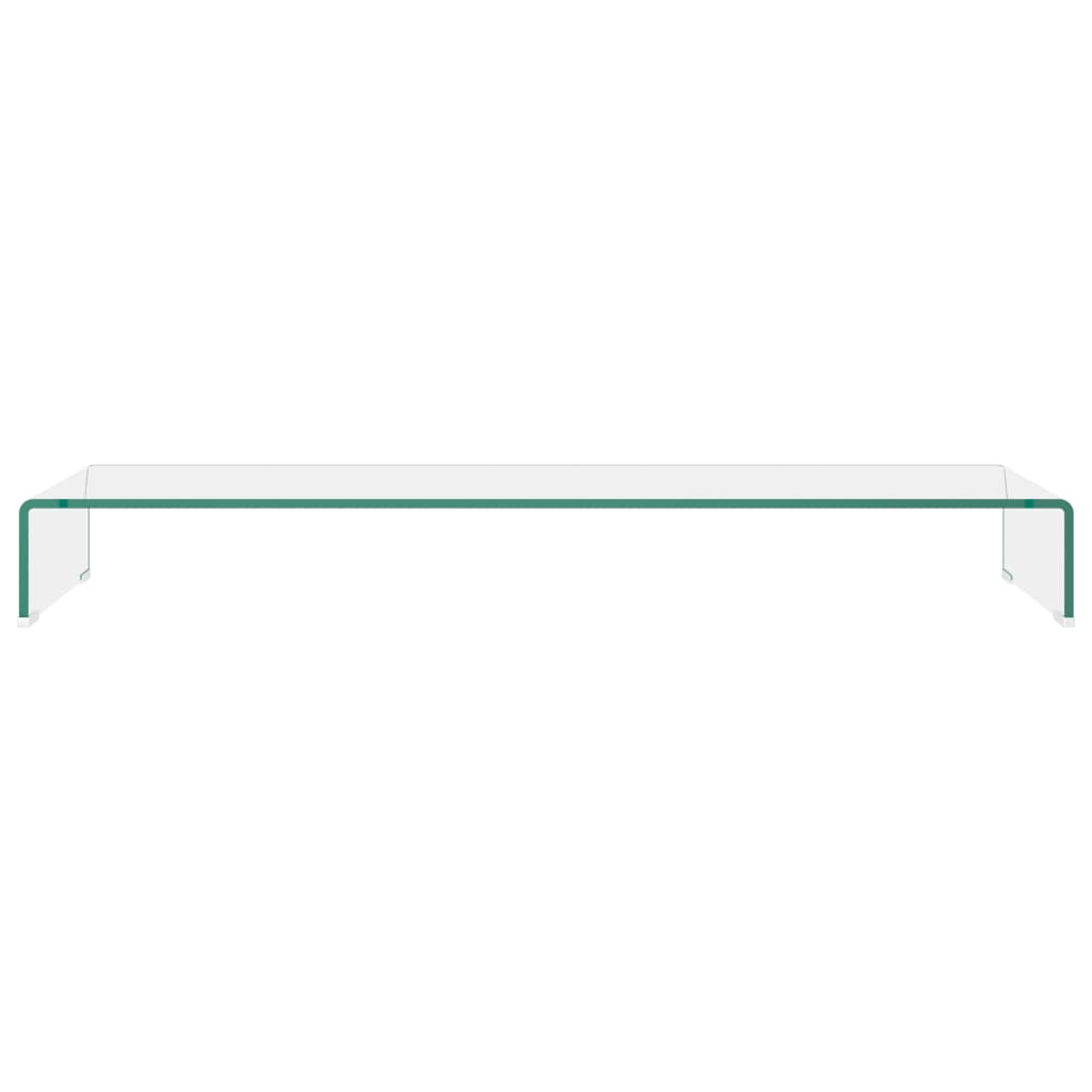TV-meubel/monitorverhoger transparant 110x30x13 cm glas is nu te koop bij PeponiXL, paradijselijk wonen!