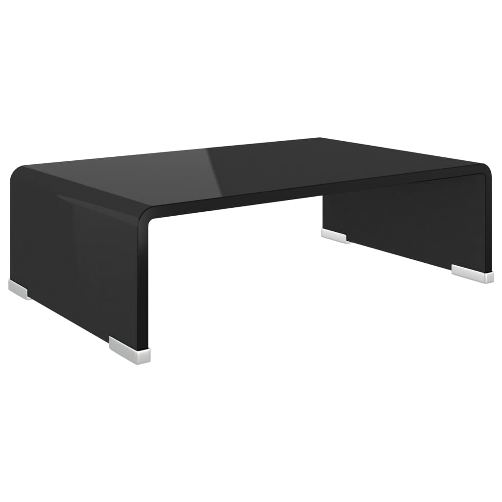 Tv-meubel/monitorverhoger zwart 40x25x11 cm glas is nu te koop bij PeponiXL, paradijselijk wonen!