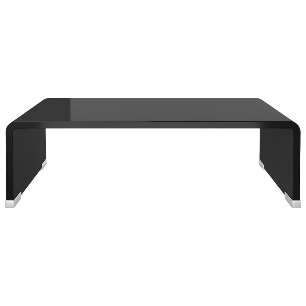 Tv-meubel/monitorverhoger zwart 40x25x11 cm glas is nu te koop bij PeponiXL, paradijselijk wonen!