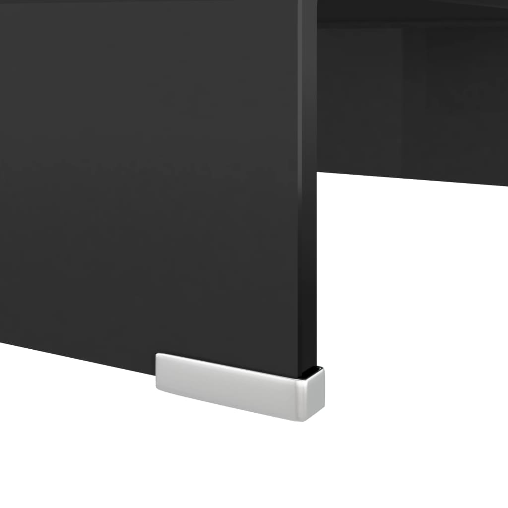 Tv-meubel/monitorverhoger zwart 40x25x11 cm glas is nu te koop bij PeponiXL, paradijselijk wonen!