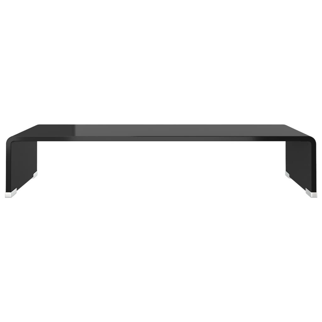 TV-meubel/monitorverhoger zwart 60x25x11 cm glas is nu te koop bij PeponiXL, paradijselijk wonen!