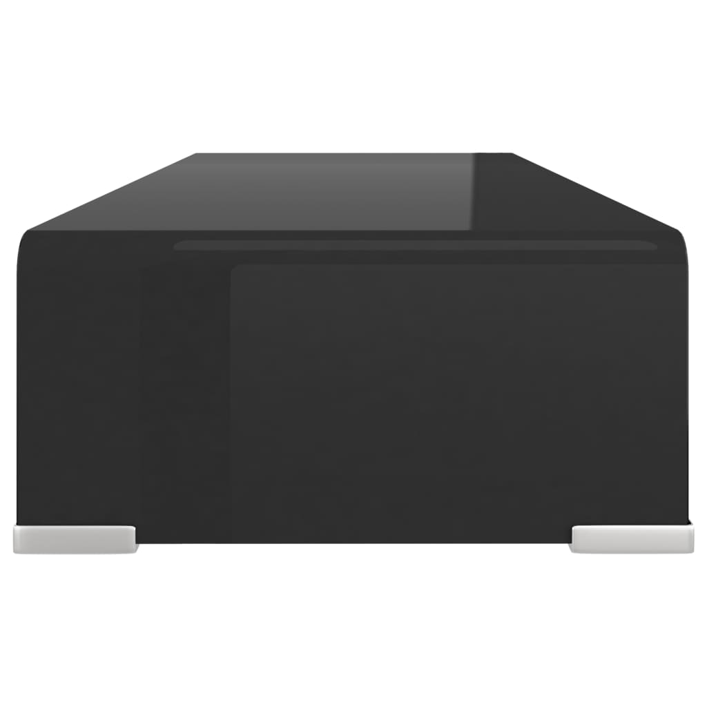 TV-meubel/monitorverhoger zwart 60x25x11 cm glas is nu te koop bij PeponiXL, paradijselijk wonen!
