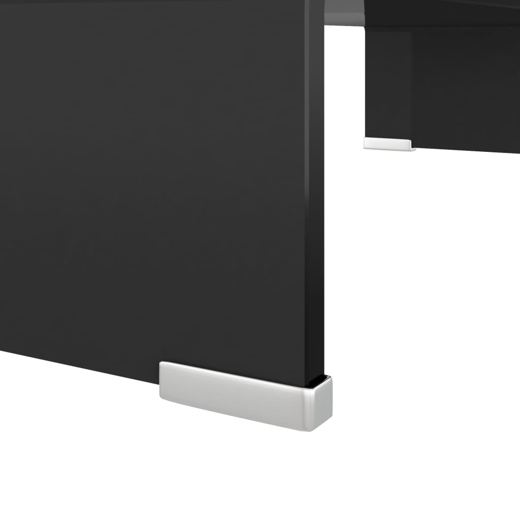 TV-meubel/monitorverhoger zwart 60x25x11 cm glas is nu te koop bij PeponiXL, paradijselijk wonen!