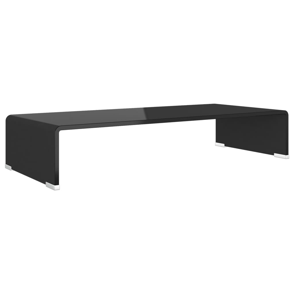 Tv-meubel/monitorverhoger zwart 70x30x13 cm glas is nu te koop bij PeponiXL, paradijselijk wonen!