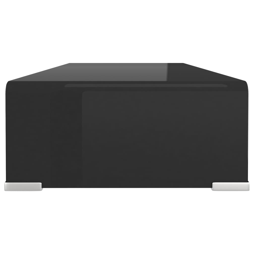 Tv-meubel/monitorverhoger zwart 70x30x13 cm glas is nu te koop bij PeponiXL, paradijselijk wonen!