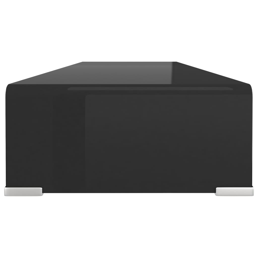 TV-meubel/monitorverhoger zwart 100x30x13 cm glas is nu te koop bij PeponiXL, paradijselijk wonen!