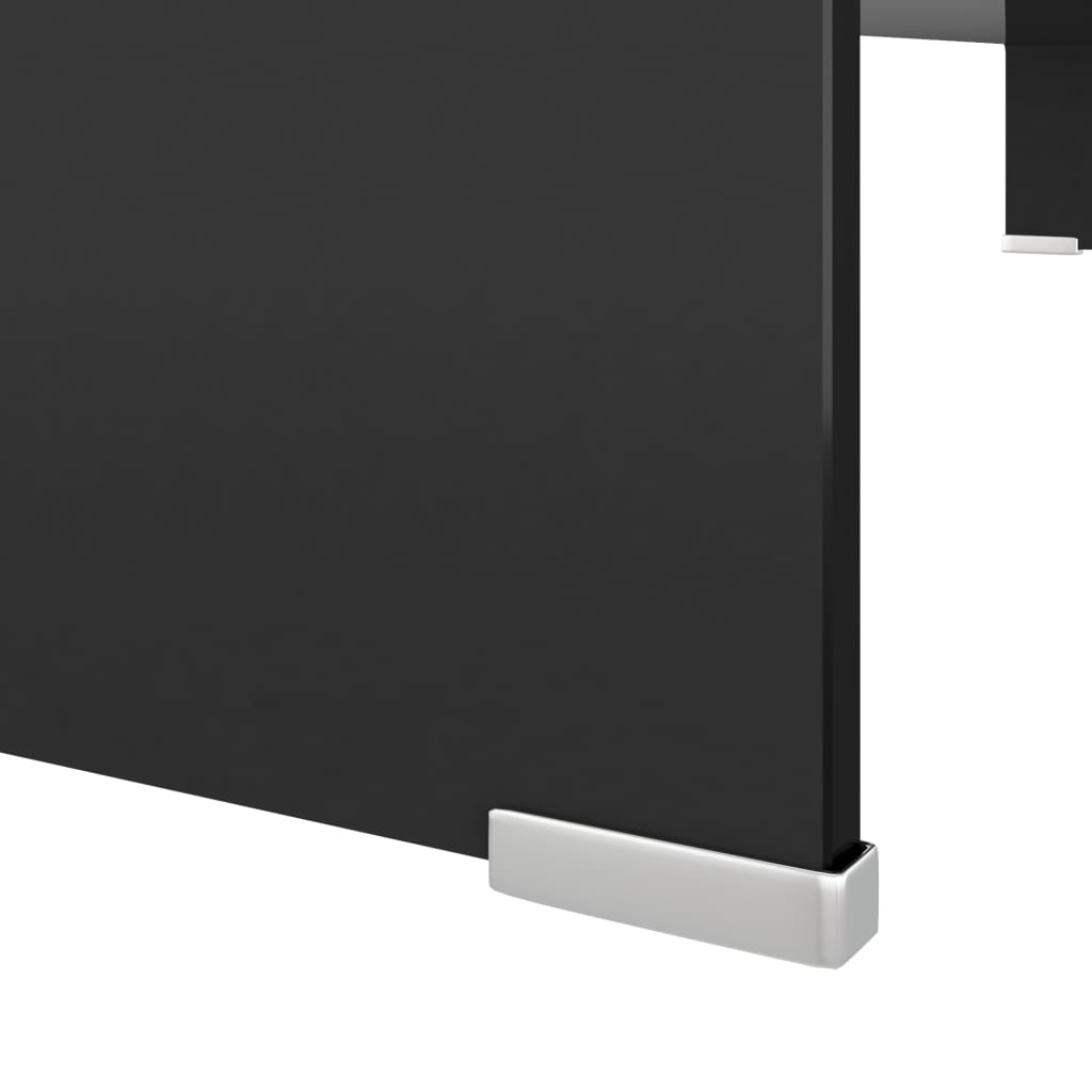 TV-meubel/monitorverhoger zwart 100x30x13 cm glas is nu te koop bij PeponiXL, paradijselijk wonen!