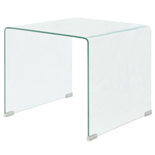 Salontafel transparant 49,5x50x45 cm gehard glas is nu te koop bij PeponiXL, paradijselijk wonen!