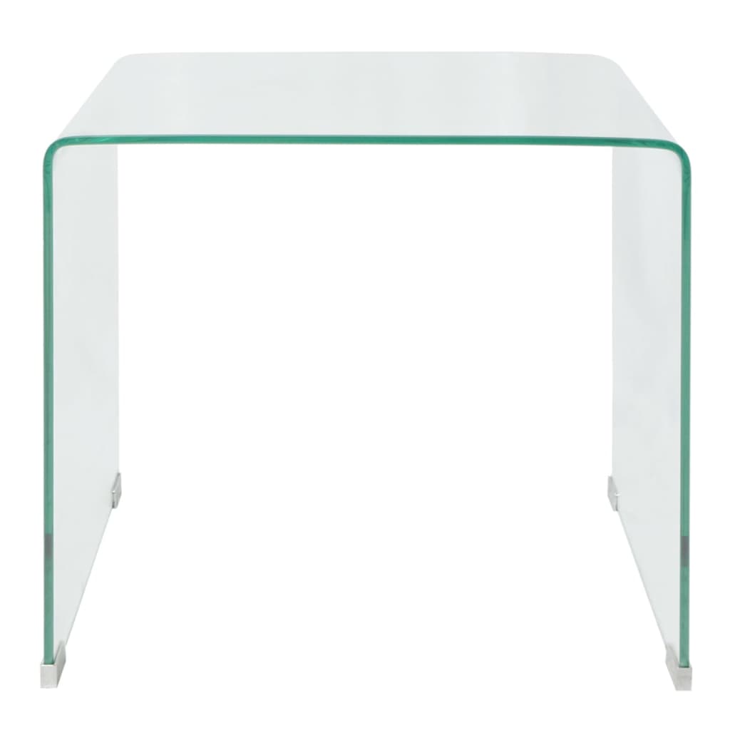 Salontafel transparant 49,5x50x45 cm gehard glas is nu te koop bij PeponiXL, paradijselijk wonen!