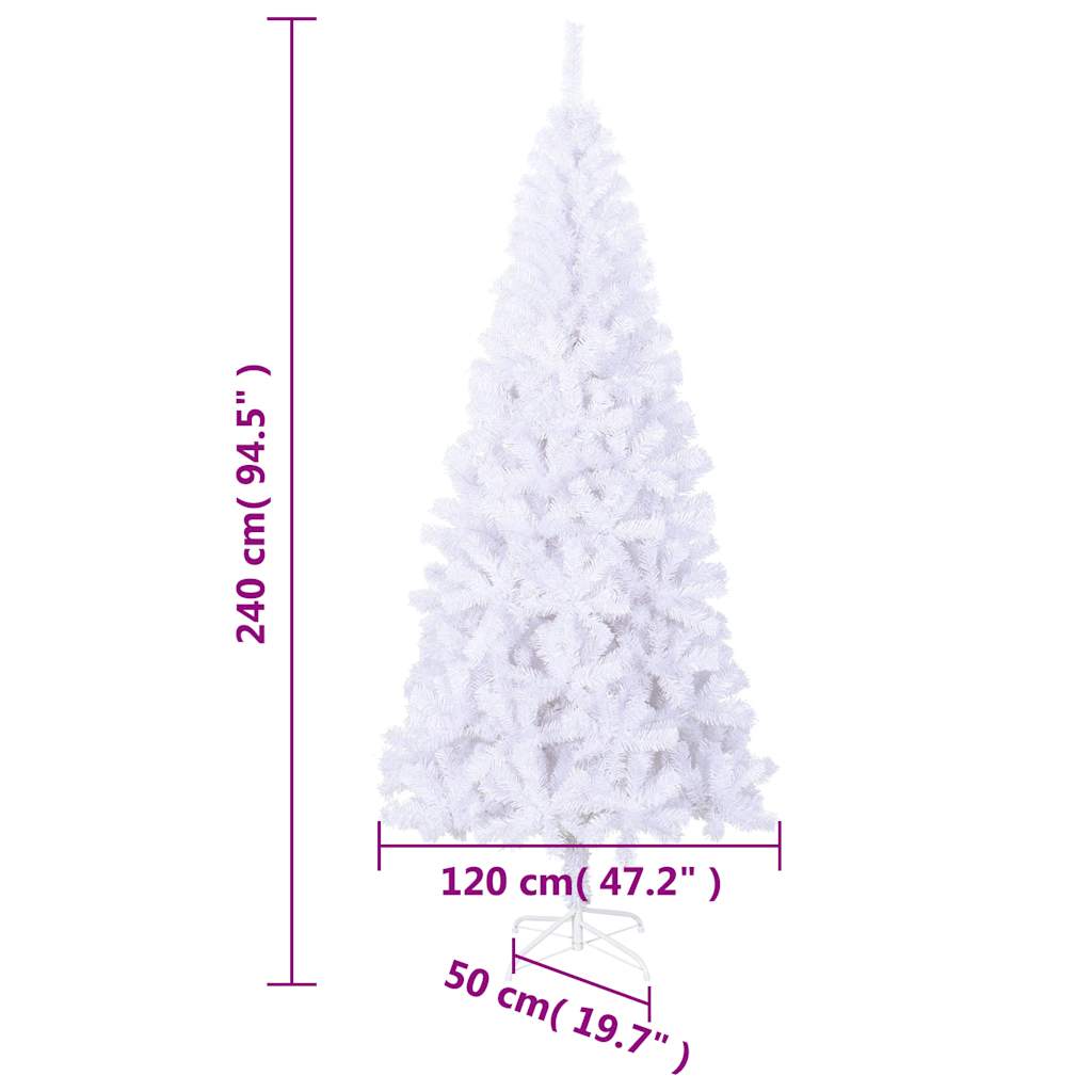 Kunstkerstboom wit L 240 cm is nu te koop bij PeponiXL, paradijselijk wonen!