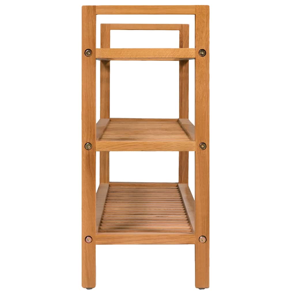 Schoenenrek met 3 schappen 100x27x60 cm massief eikenhout is nu te koop bij PeponiXL, paradijselijk wonen!