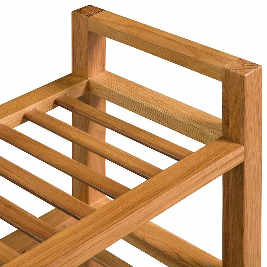 Schoenenrek met 3 schappen 100x27x60 cm massief eikenhout is nu te koop bij PeponiXL, paradijselijk wonen!