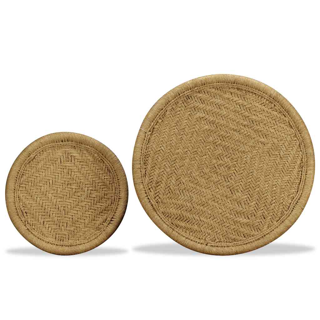 2-delige Salontafelset natuurlijk jute is nu te koop bij PeponiXL, paradijselijk wonen!