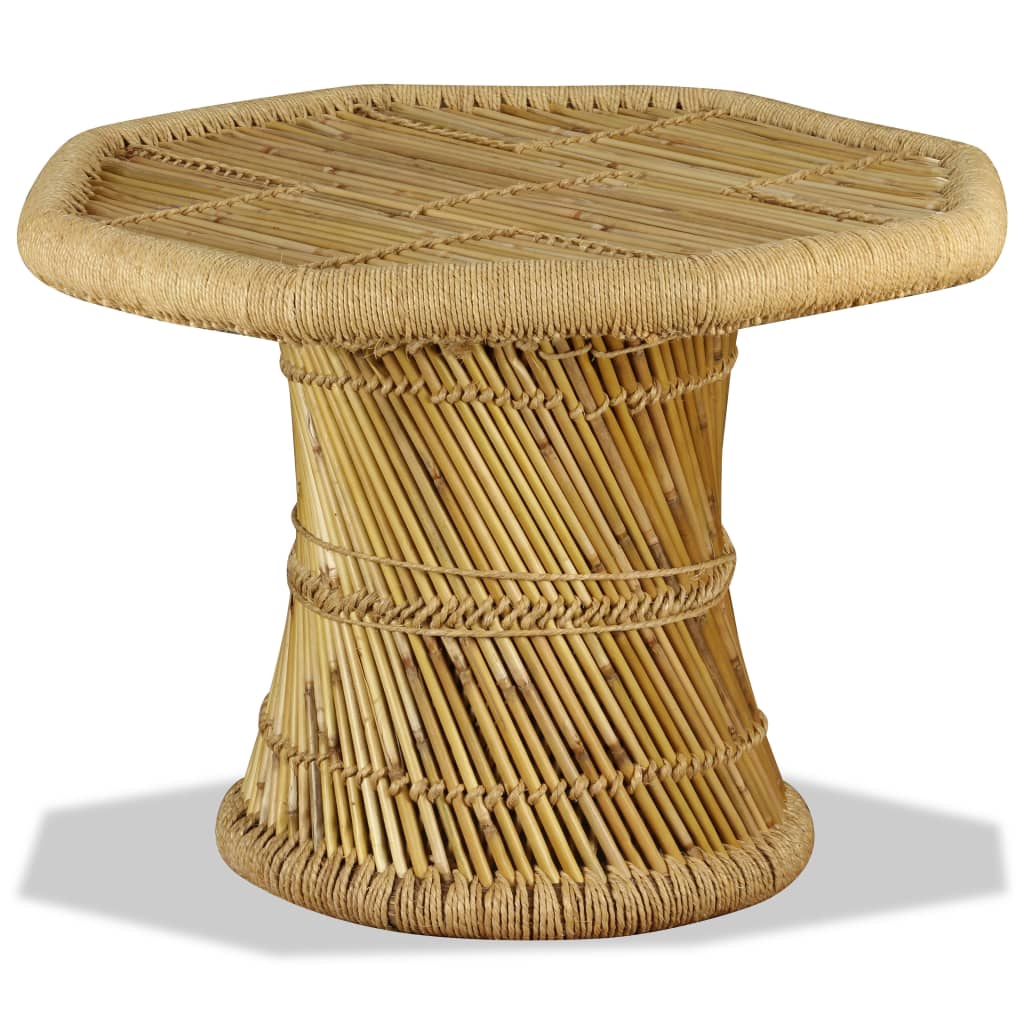 Salontafel achthoekig 60x60x45 cm bamboe is nu te koop bij PeponiXL, paradijselijk wonen!