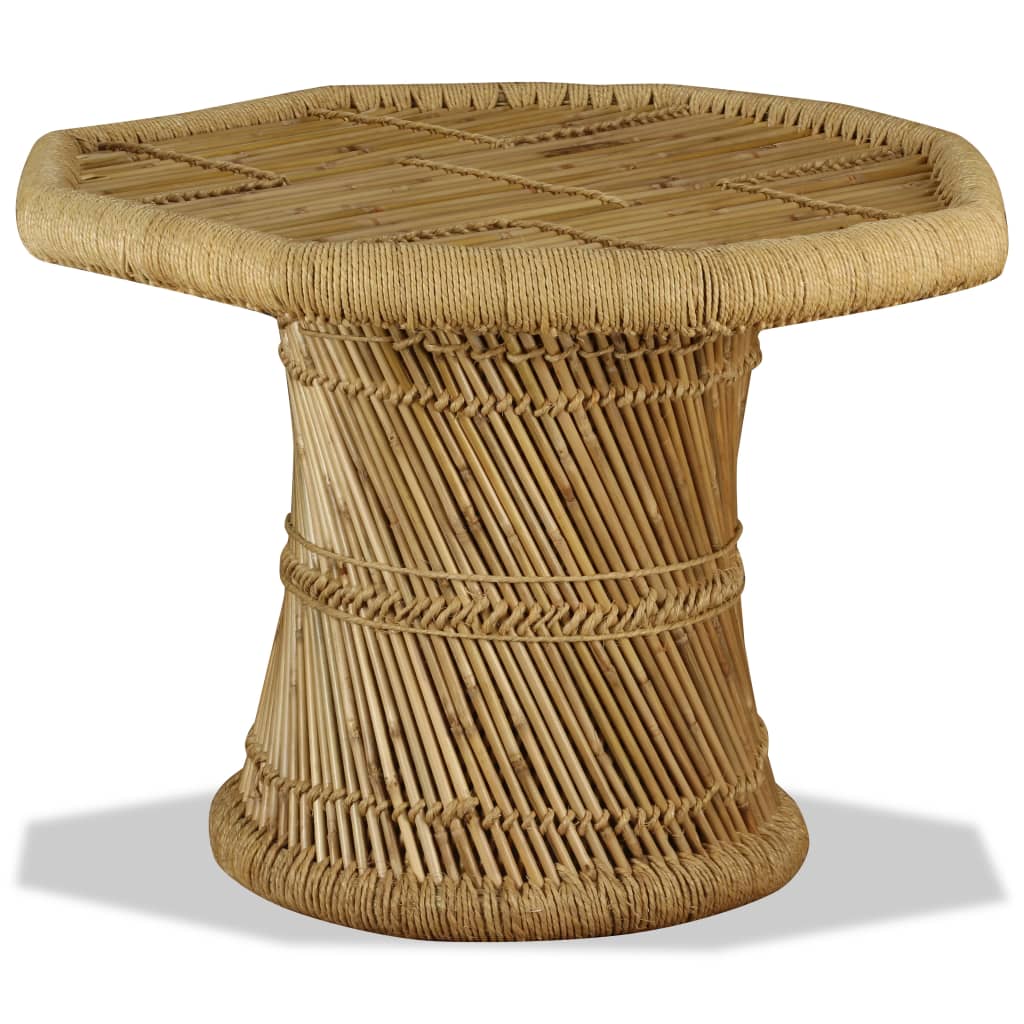 Salontafel achthoekig 60x60x45 cm bamboe is nu te koop bij PeponiXL, paradijselijk wonen!