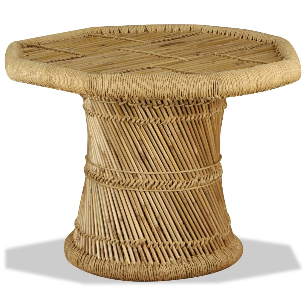 Salontafel achthoekig 60x60x45 cm bamboe is nu te koop bij PeponiXL, paradijselijk wonen!