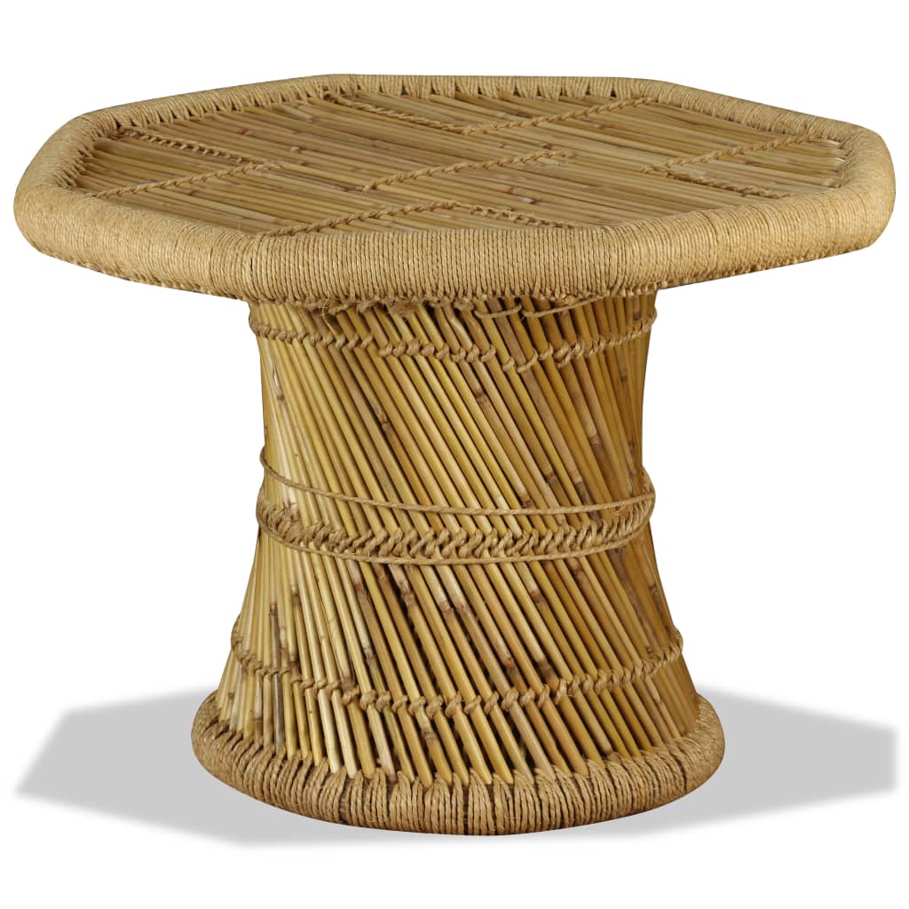 Salontafel achthoekig 60x60x45 cm bamboe is nu te koop bij PeponiXL, paradijselijk wonen!