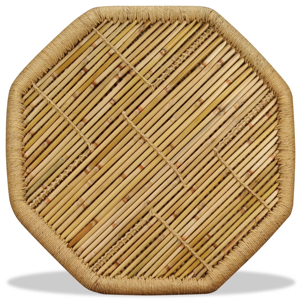 Salontafel achthoekig 60x60x45 cm bamboe is nu te koop bij PeponiXL, paradijselijk wonen!