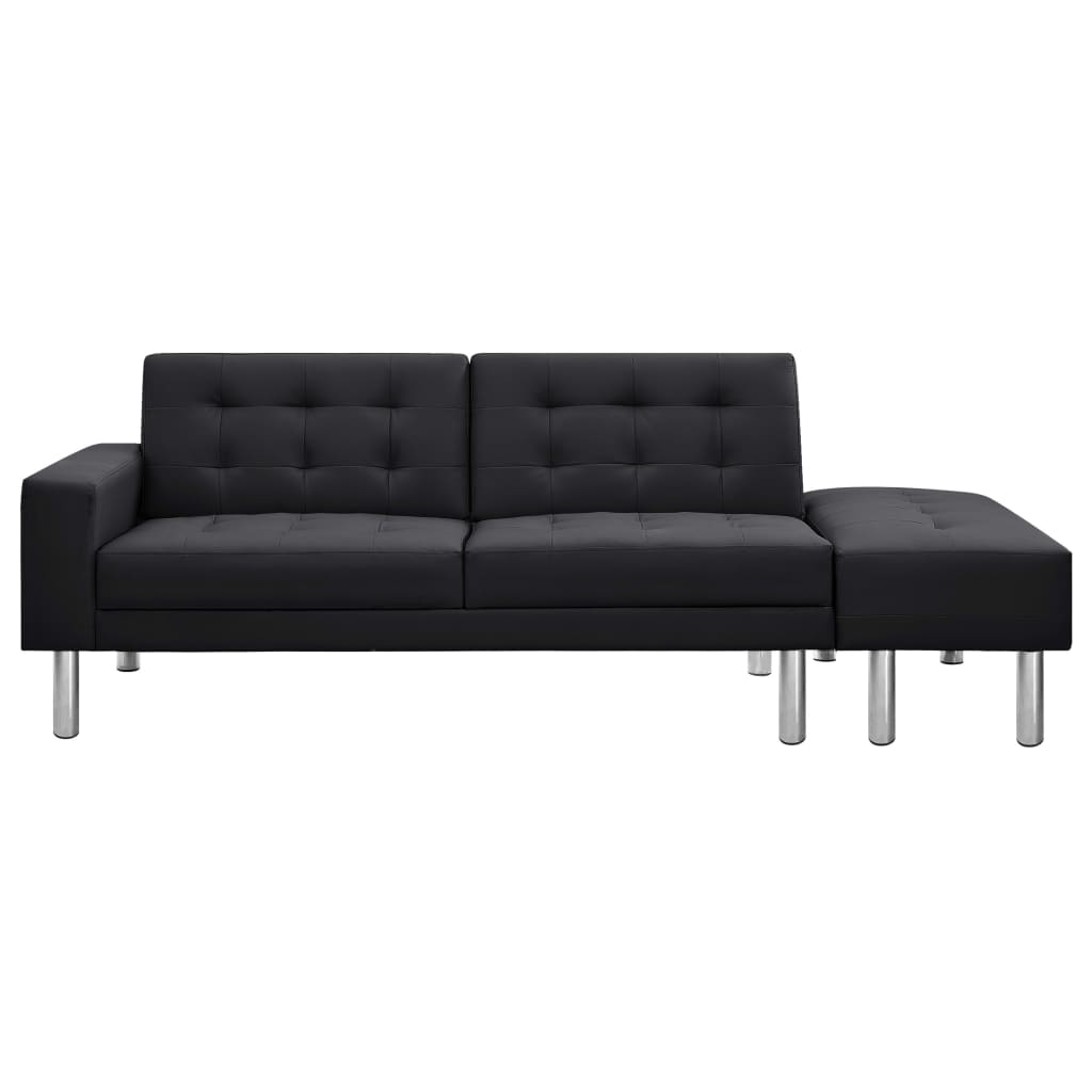 Slaapbank kunstleer zwart is nu te koop bij PeponiXL, paradijselijk wonen!