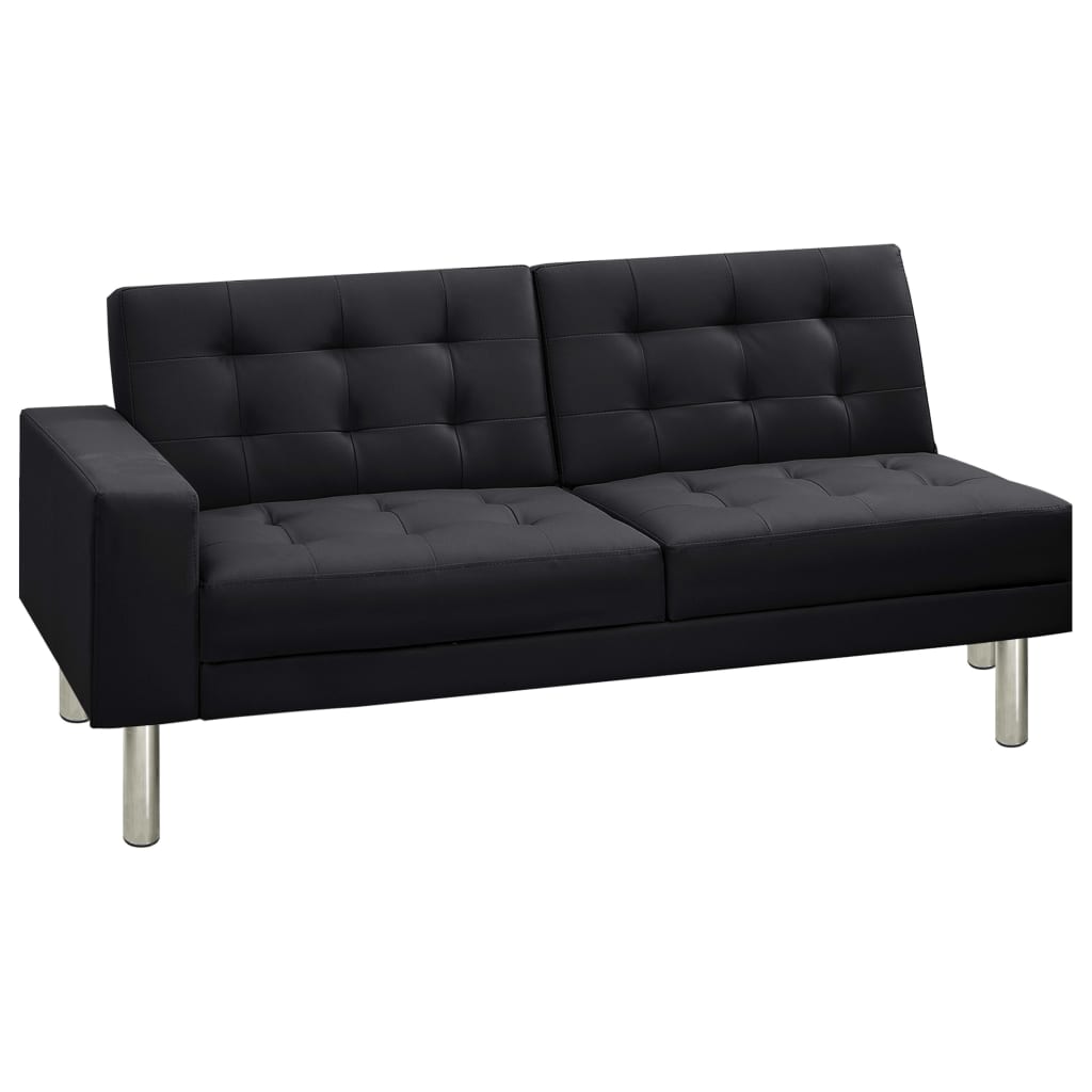 Slaapbank kunstleer zwart is nu te koop bij PeponiXL, paradijselijk wonen!