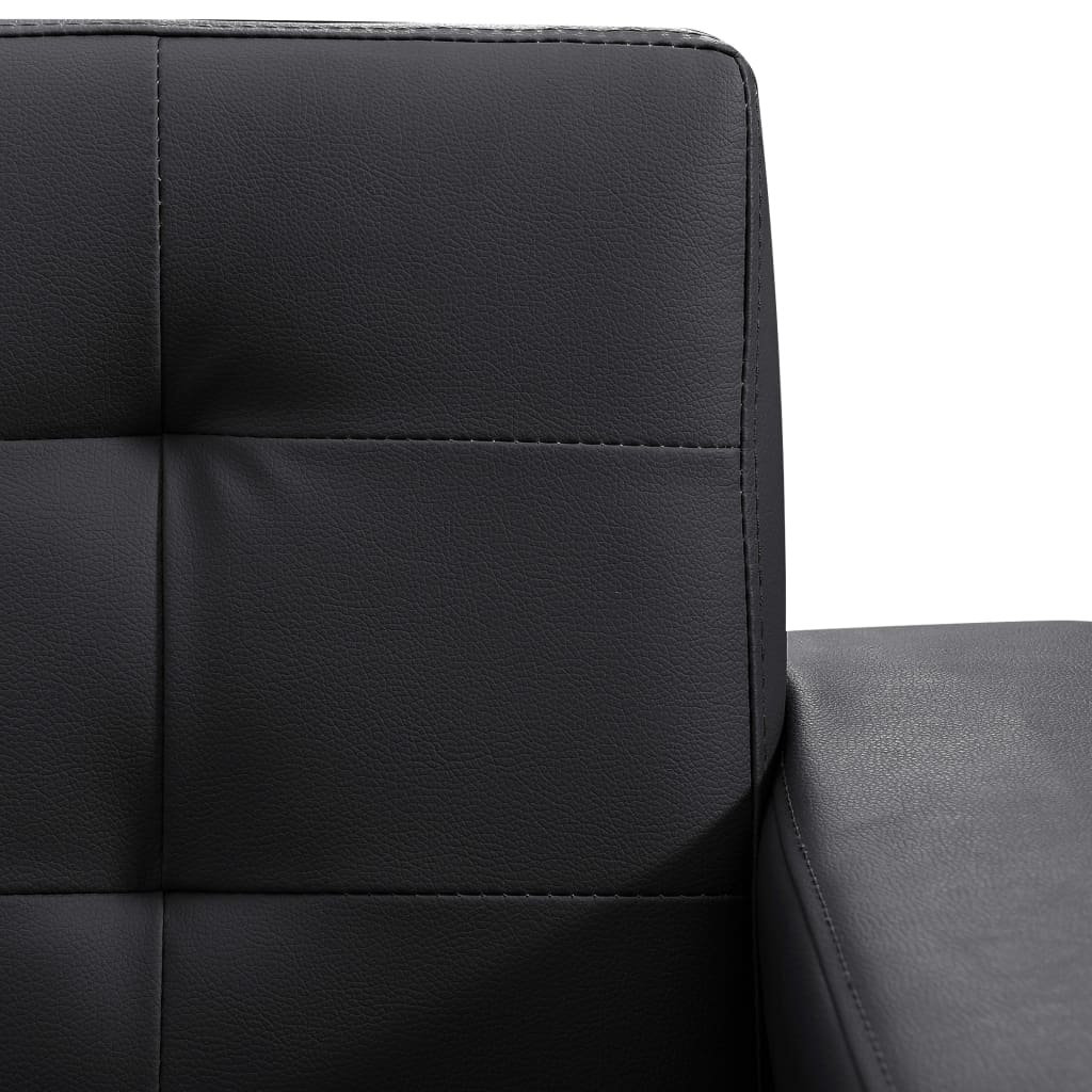 Slaapbank kunstleer zwart is nu te koop bij PeponiXL, paradijselijk wonen!