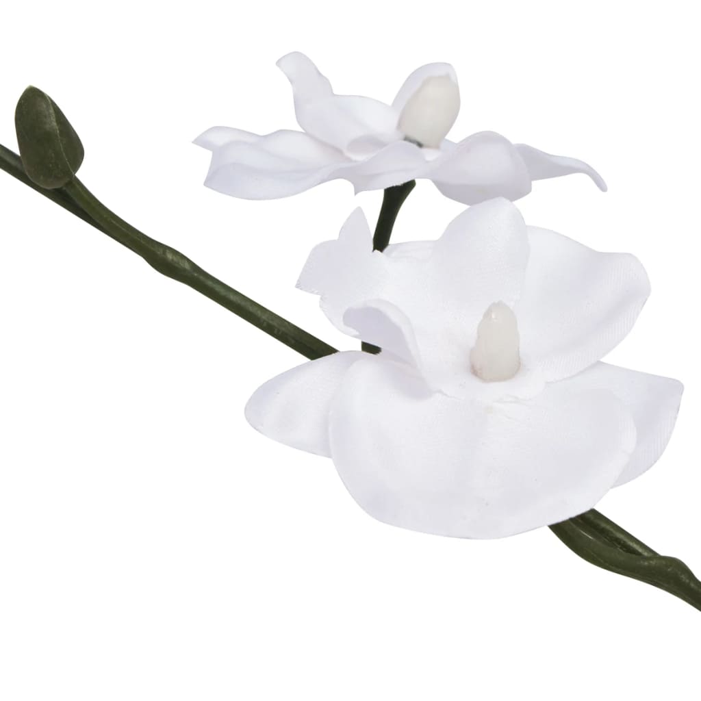 Kunstplant orchidee met pot 30 cm wit is nu te koop bij PeponiXL, paradijselijk wonen!