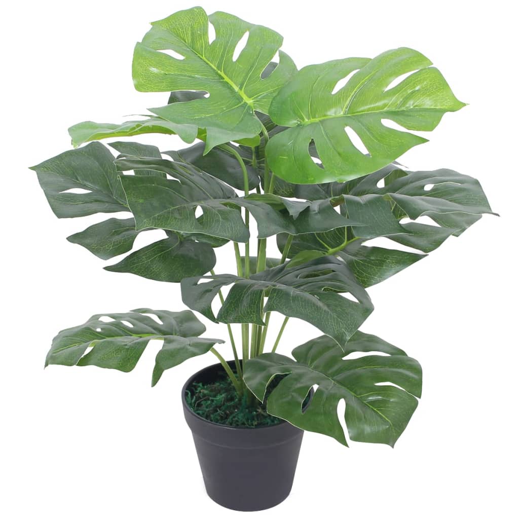 Kunstplant met pot monstera 45 cm groen is nu te koop bij PeponiXL, paradijselijk wonen!