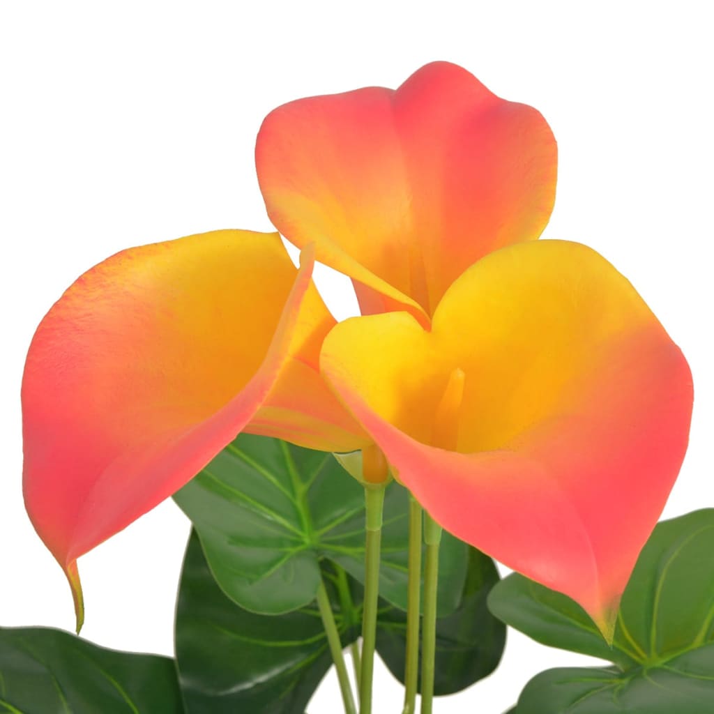 Kunst calla lelie plant met pot 45 cm rood en geel is nu te koop bij PeponiXL, paradijselijk wonen!