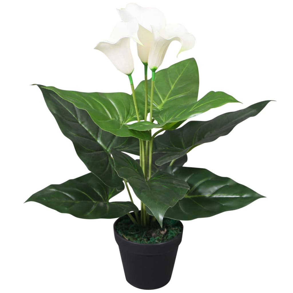 Kunst calla lelie plant met pot 45 cm wit is nu te koop bij PeponiXL, paradijselijk wonen!