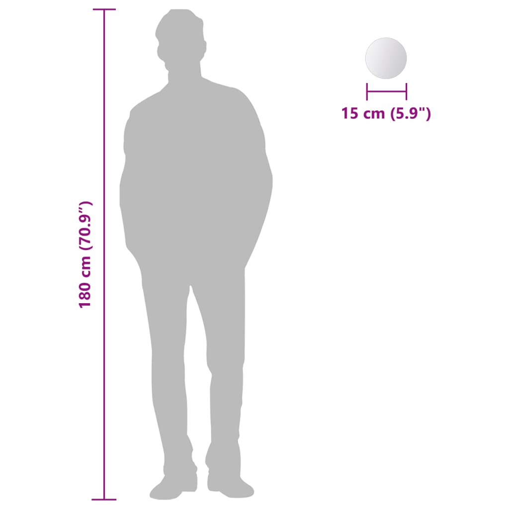 8 st Spiegeltegels rond glas is nu te koop bij PeponiXL, paradijselijk wonen!