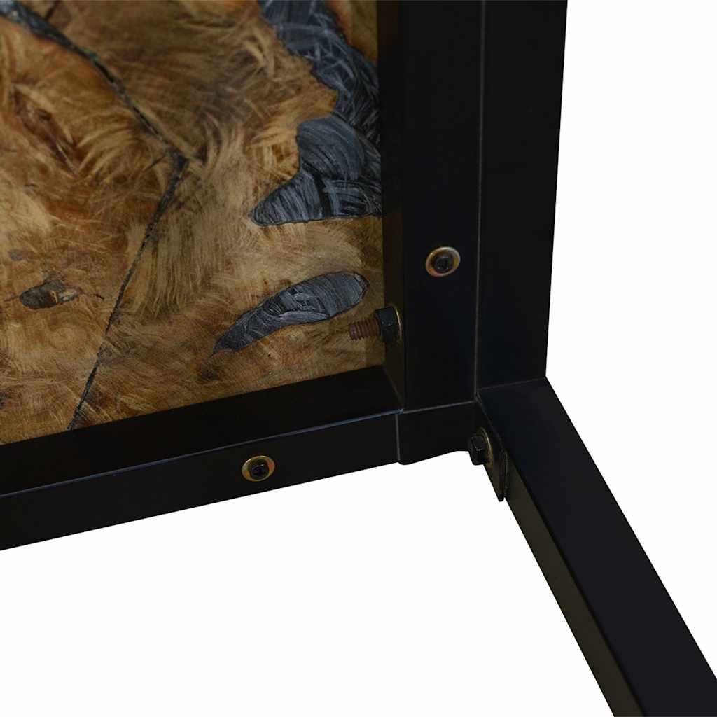 Salontafel 60x60x40 cm teakhout en hars is nu te koop bij PeponiXL, paradijselijk wonen!