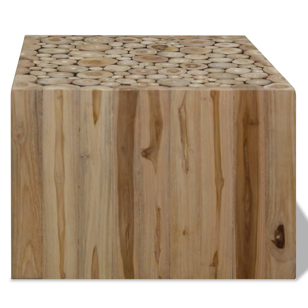 Salontafel 50x50x35 cm echt teakhout is nu te koop bij PeponiXL, paradijselijk wonen!
