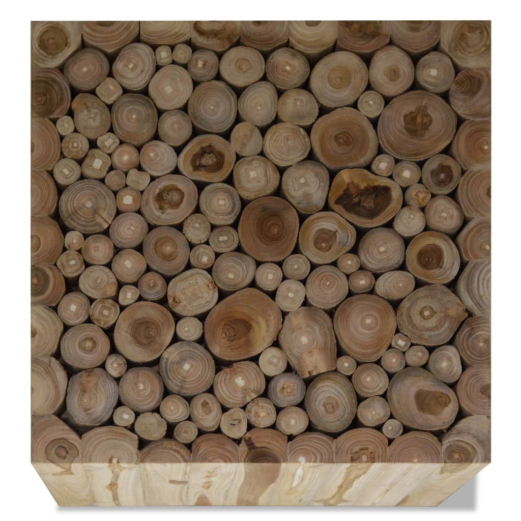 Salontafel 50x50x35 cm echt teakhout is nu te koop bij PeponiXL, paradijselijk wonen!