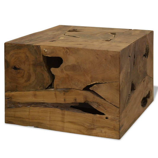 Salontafel 50x50x35 cm echt teakhout bruin is nu te koop bij PeponiXL, paradijselijk wonen!