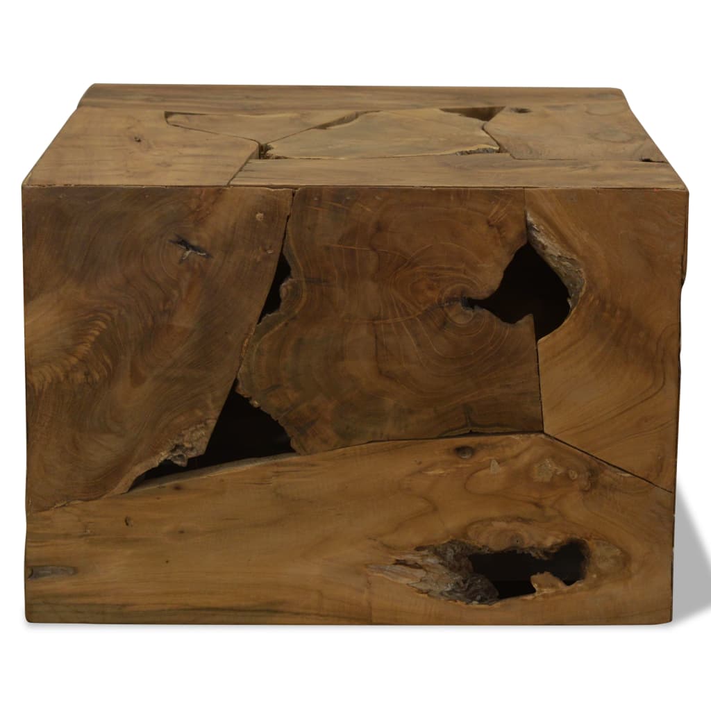 Salontafel 50x50x35 cm echt teakhout bruin is nu te koop bij PeponiXL, paradijselijk wonen!
