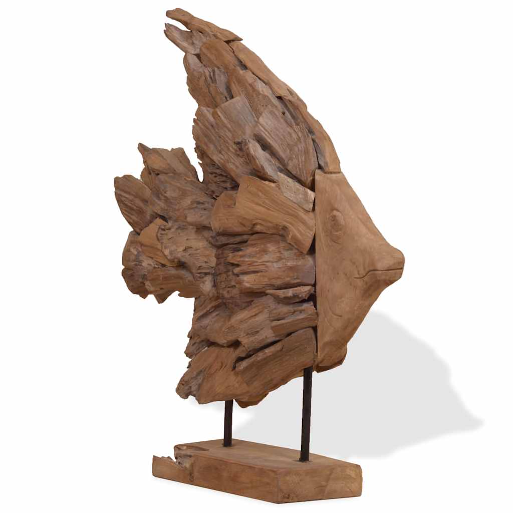 Vissenbeeld 40x12x57 cm teakhout is nu te koop bij PeponiXL, paradijselijk wonen!