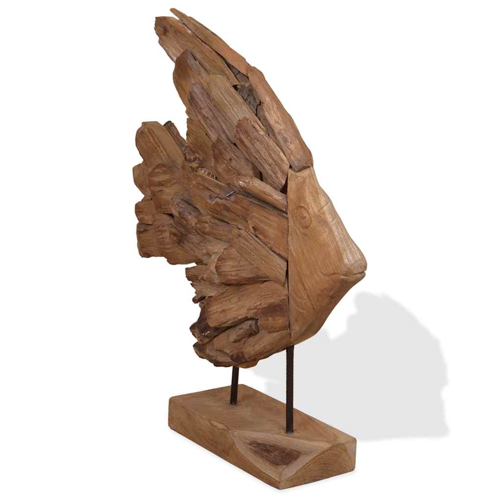 Vissenbeeld 40x12x57 cm teakhout is nu te koop bij PeponiXL, paradijselijk wonen!
