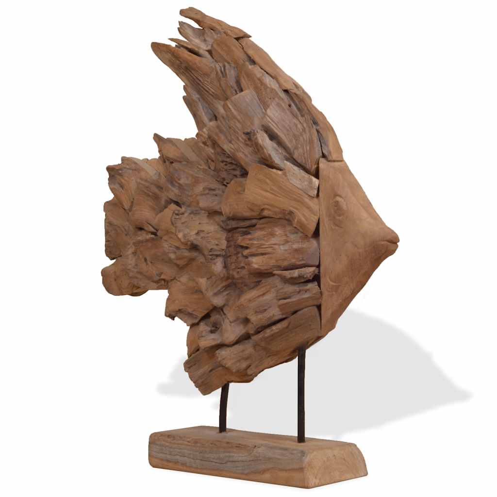Vissenbeeld 40x12x57 cm teakhout is nu te koop bij PeponiXL, paradijselijk wonen!