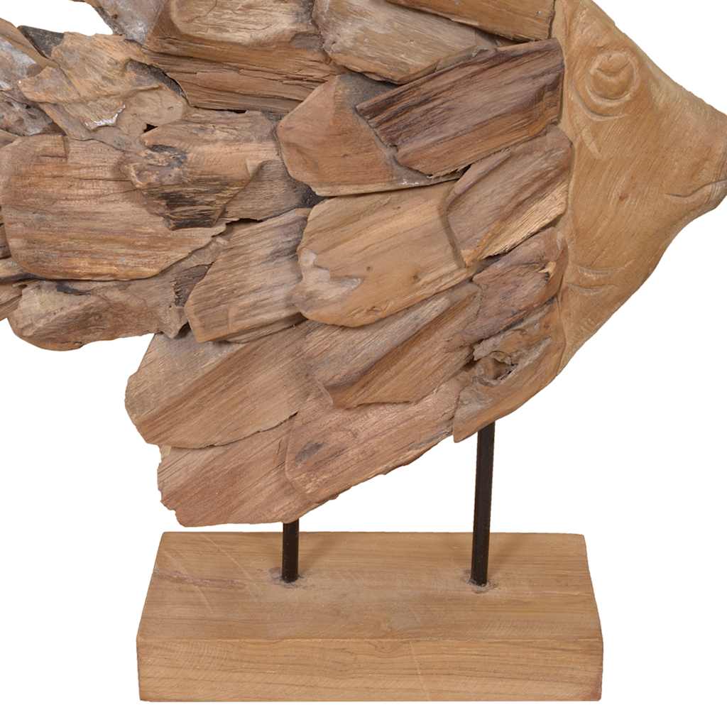 Vissenbeeld 40x12x57 cm teakhout is nu te koop bij PeponiXL, paradijselijk wonen!