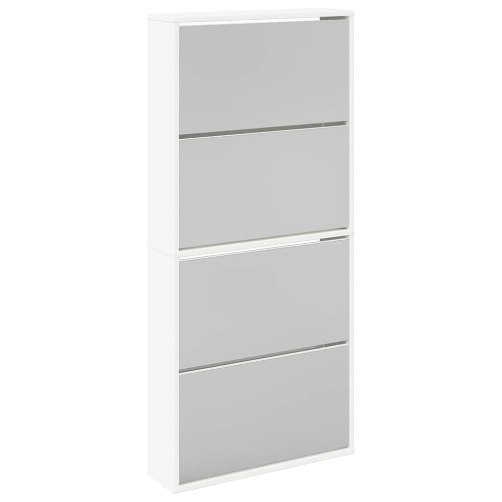 Schoenenkast met 4 spiegels 63x17x134 cm wit is nu te koop bij PeponiXL, paradijselijk wonen!