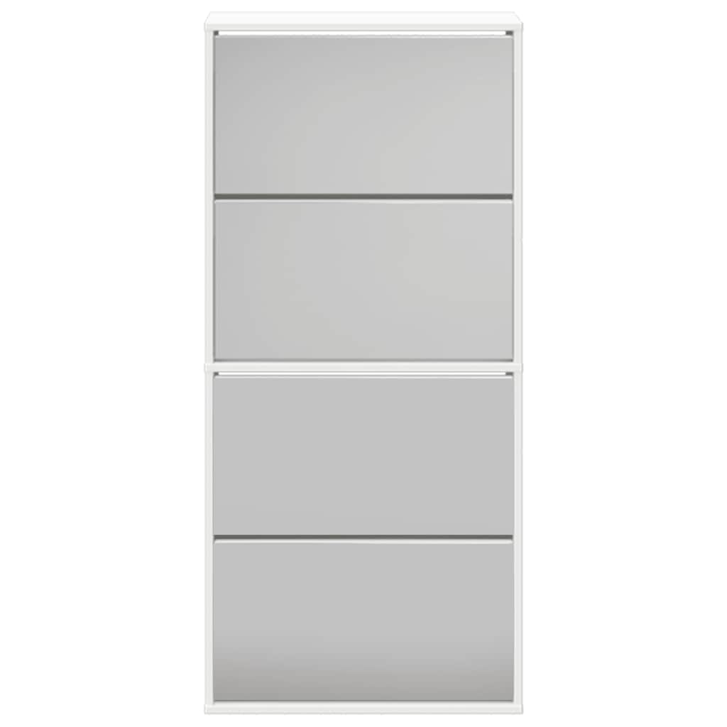 Schoenenkast met 4 spiegels 63x17x134 cm wit is nu te koop bij PeponiXL, paradijselijk wonen!