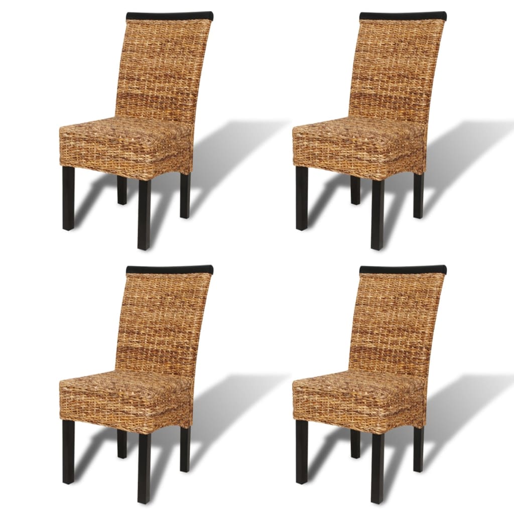 Eetkamerstoelen 2 st abaca en massief mangohout is nu te koop bij PeponiXL, paradijselijk wonen!