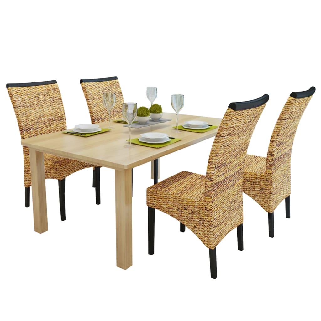 Eetkamerstoelen 2 st abaca en massief mangohout is nu te koop bij PeponiXL, paradijselijk wonen!