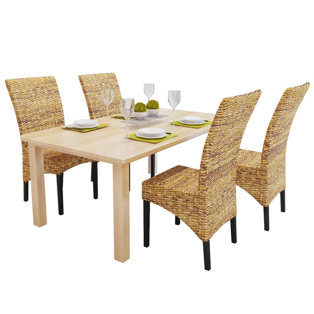 Eetkamerstoelen 2 st abaca en massief mangohout is nu te koop bij PeponiXL, paradijselijk wonen!