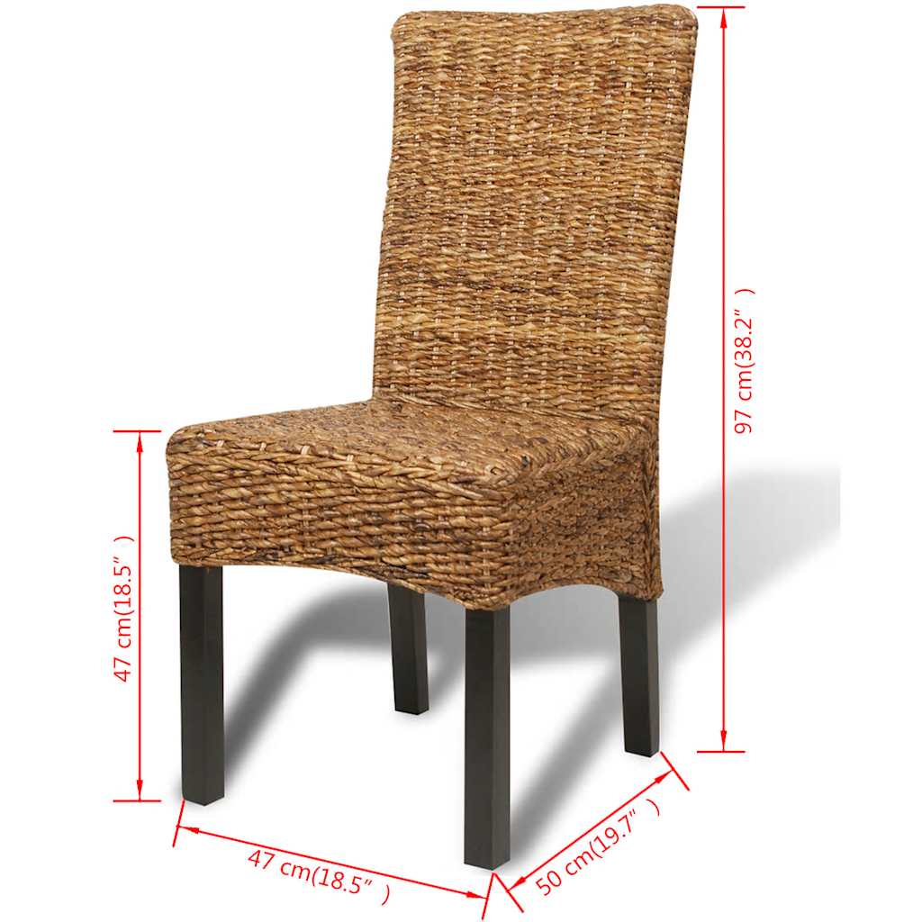 Eetkamerstoelen 6 st abaca en massief mangohout is nu te koop bij PeponiXL, paradijselijk wonen!